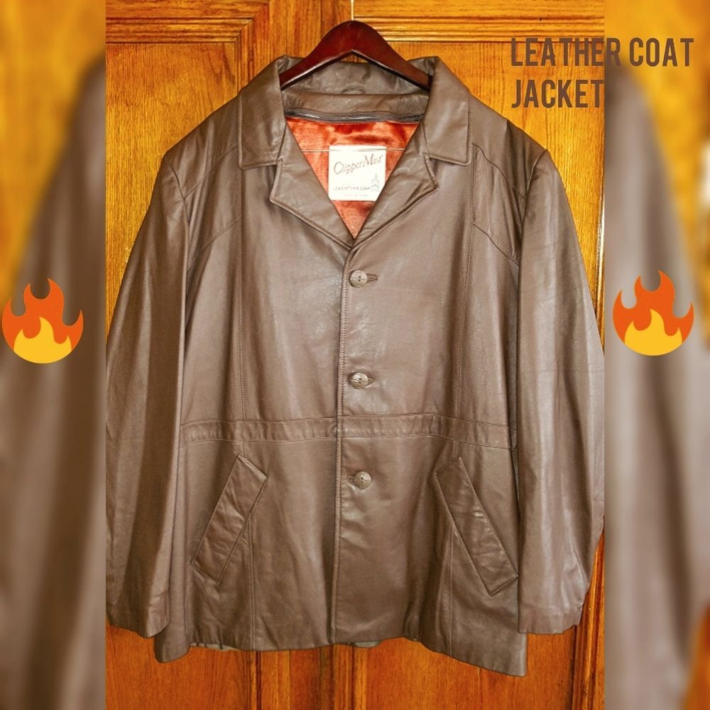 Clipper Mist Leather Coat Jacket